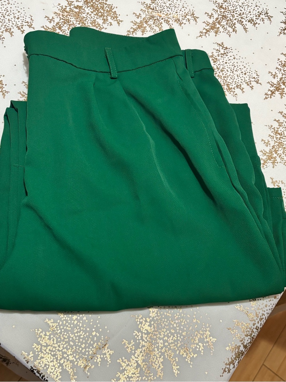 Emerald Green High-Waist Trousers